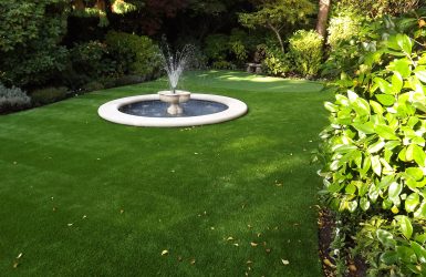 Water Fountain and Turf